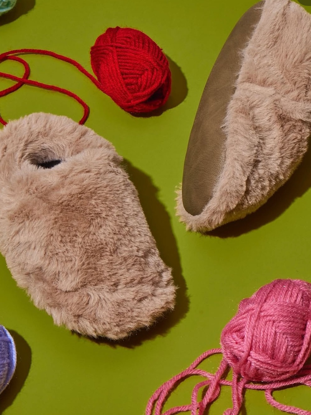 Ten Little Kids Cozy Plush Baby/Toddler Slippers in Light Brown